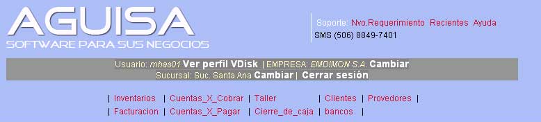 Imagen que ilustra el encabezado de  la aplicaci&oacute;n WEB AGUISA 